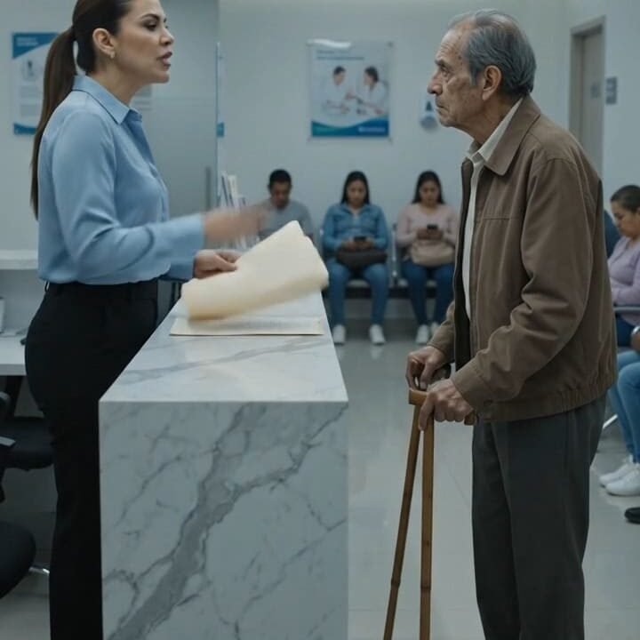 El Error de la Recepcionista: Humilló a un Anciano sin Saber que era el Dueño Millonario de la Clínica